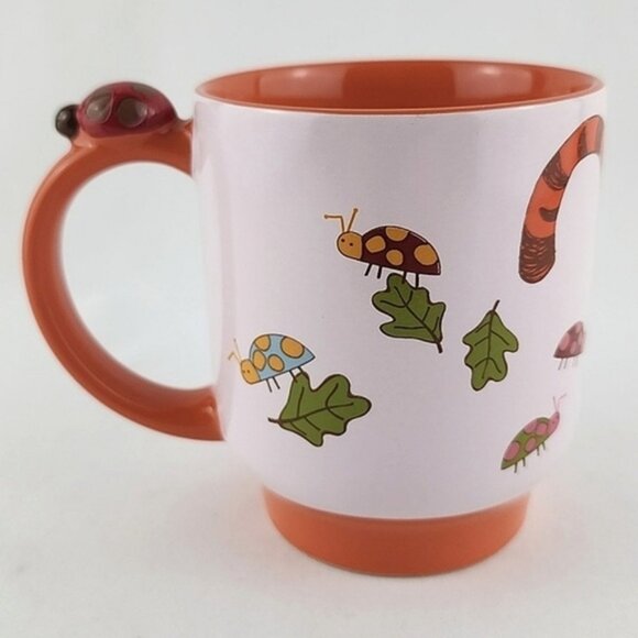 Disney Tigger Winnie The Pooh Mug Orange White 3D Scupted Lady Bug 🐞 - Picture 3 of 11